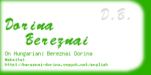 dorina bereznai business card